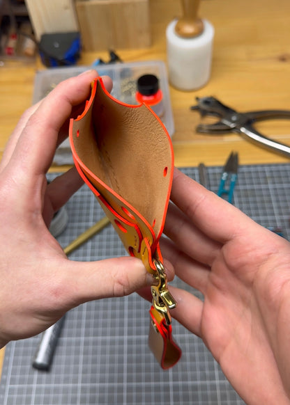 Handmade Cheese-Shaped Leather Cardholder | Unique Design