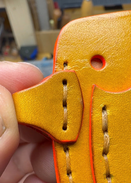 Handmade Cheese-Shaped Leather Cardholder | Unique Design