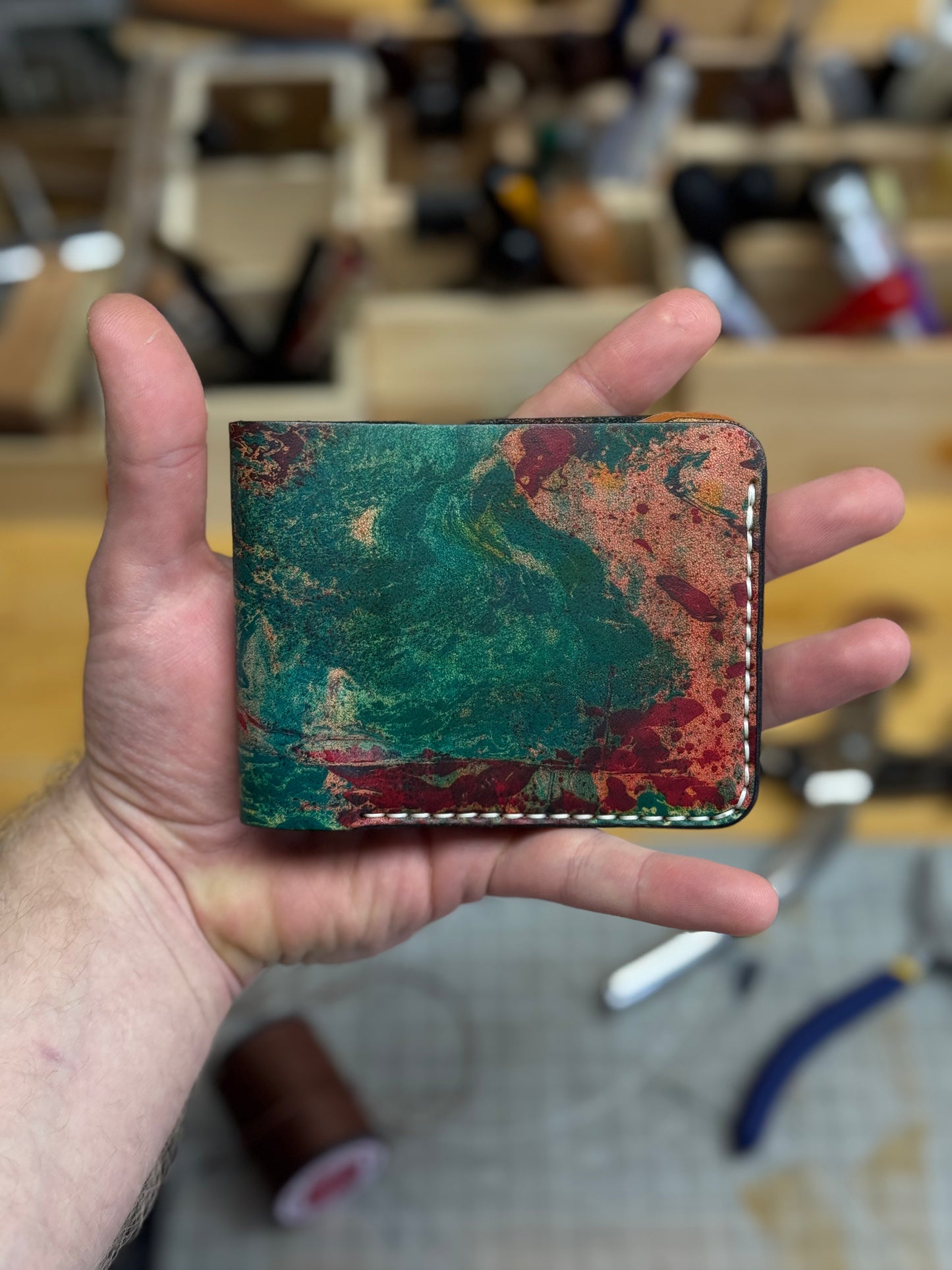 Leather wallet Belford | Unique Hand Dyed