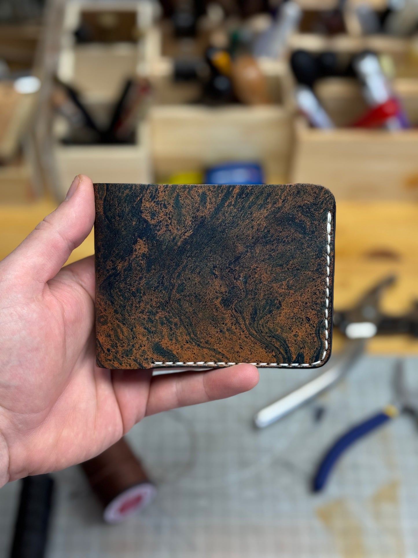 Leather wallet Belford | Unique Hand Dyed