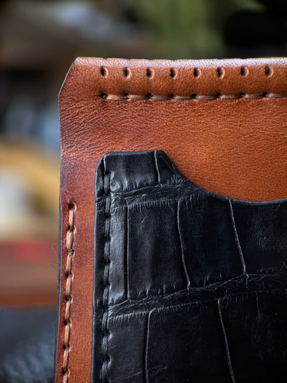 Crocodile Leather Money Clip