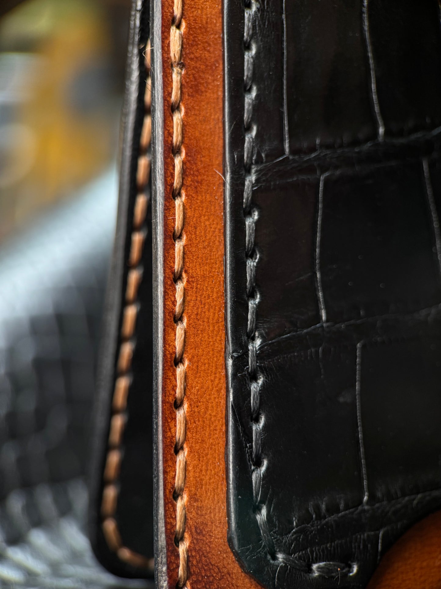 Crocodile Leather Money Clip