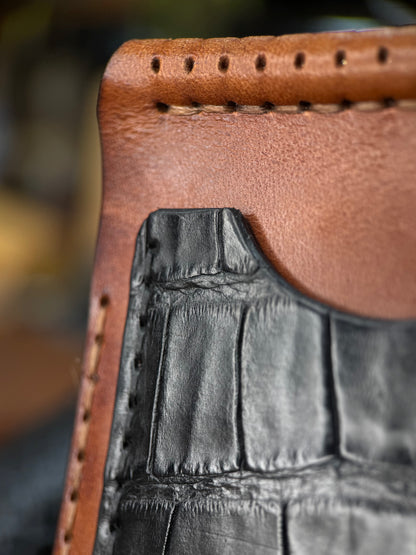 Crocodile Leather Money Clip