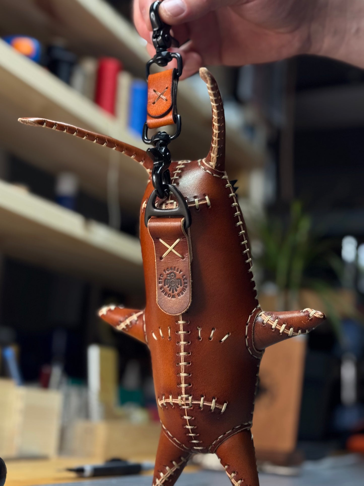 Leather Plankton Sculpture | Handmade Art Figure