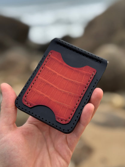 Crocodile Leather Money Clip