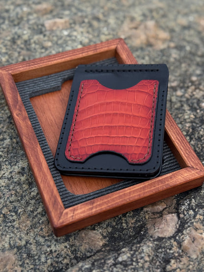 Crocodile Leather Money Clip