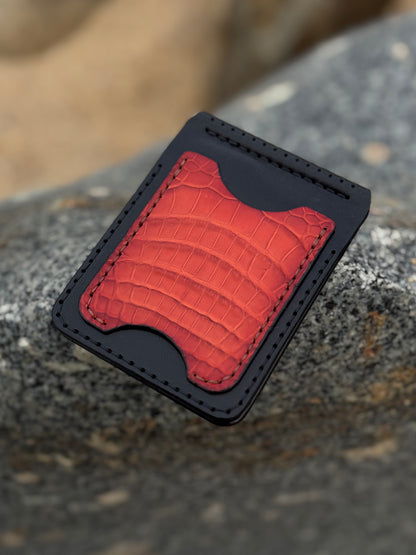 Crocodile Leather Money Clip