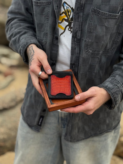 Crocodile Leather Money Clip