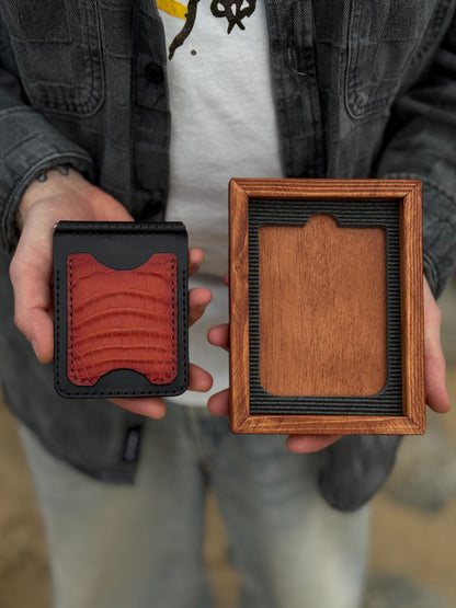 Crocodile Leather Money Clip