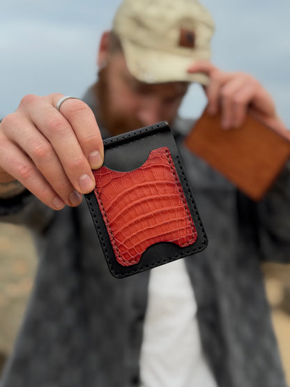 Crocodile Leather Money Clip