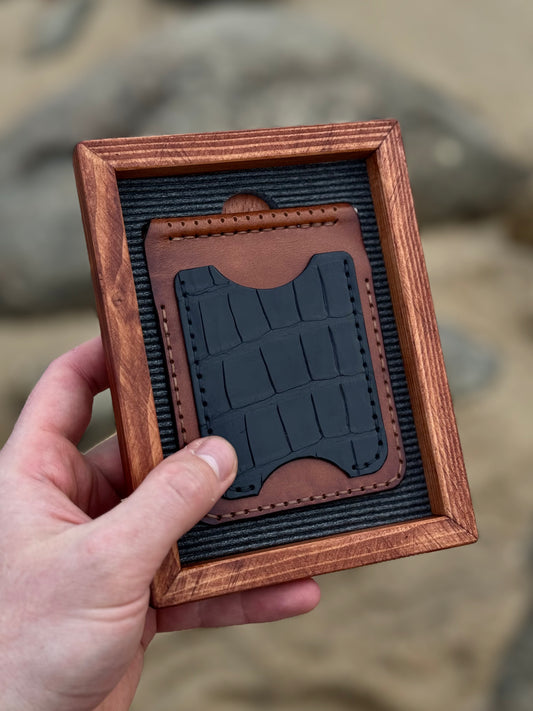 Crocodile Leather Money Clip