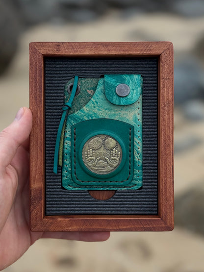 Leather Cardholder with Coin Pocket | Hand-Dyed Finish