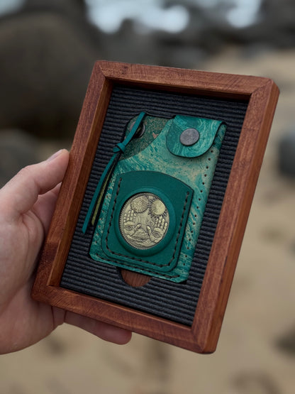 Leather Cardholder with Coin Pocket | Hand-Dyed Finish