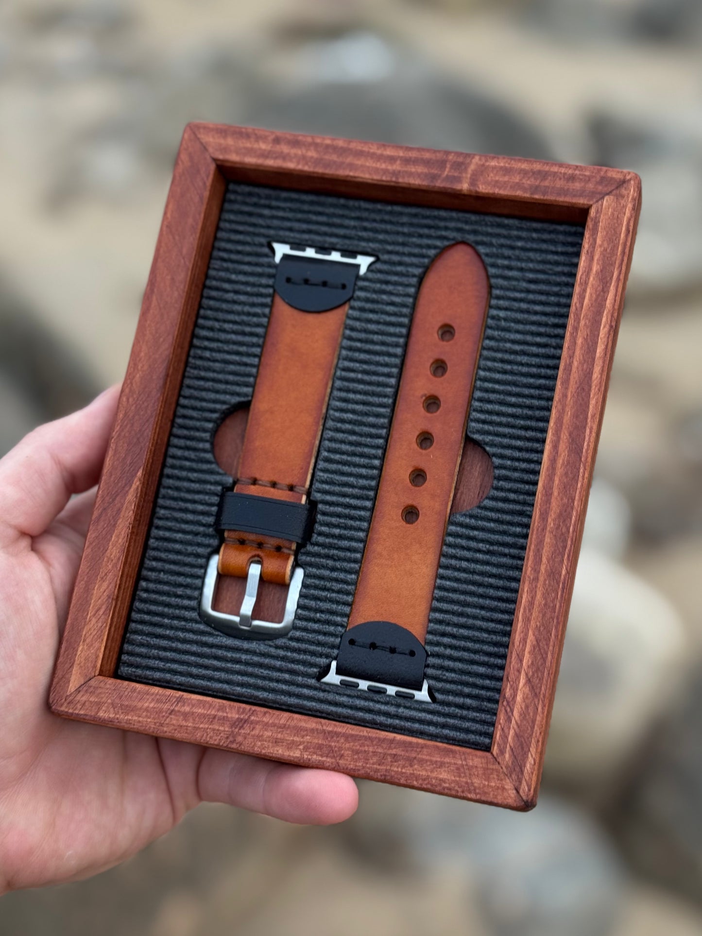 Leather Apple Watch Band Brown