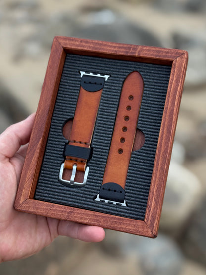 Leather Apple Watch Band Brown