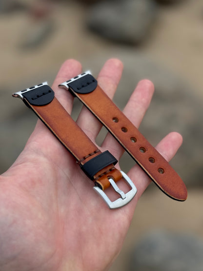 Leather Apple Watch Band Brown