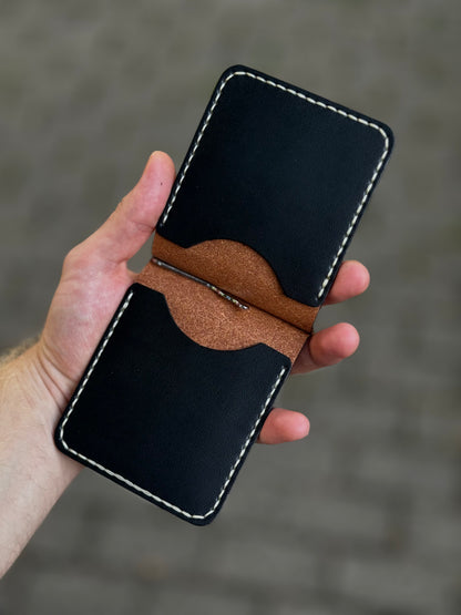 Handmade Brown Leather Money Clip