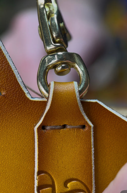 Leather Cheese Keychain Pouch | Coin Bag