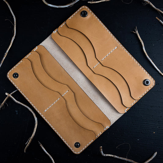 Leather  Long Wallet | 8 card Slots