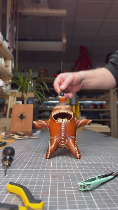 Leather Plankton Sculpture | Handmade Art Figure